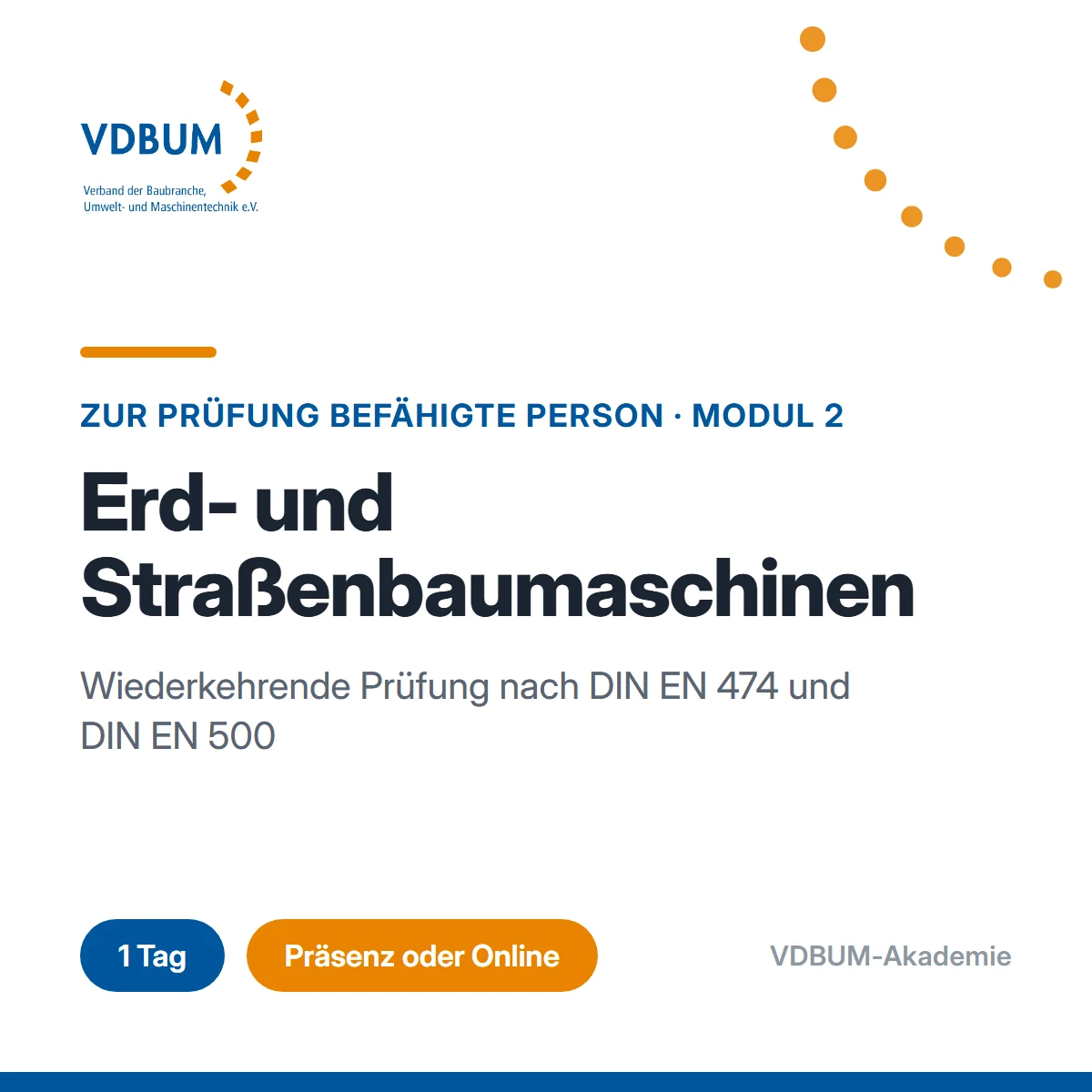 Zur Prüfung Befähigte Person - Modul 2 Erd- und Straßenbaumaschinen