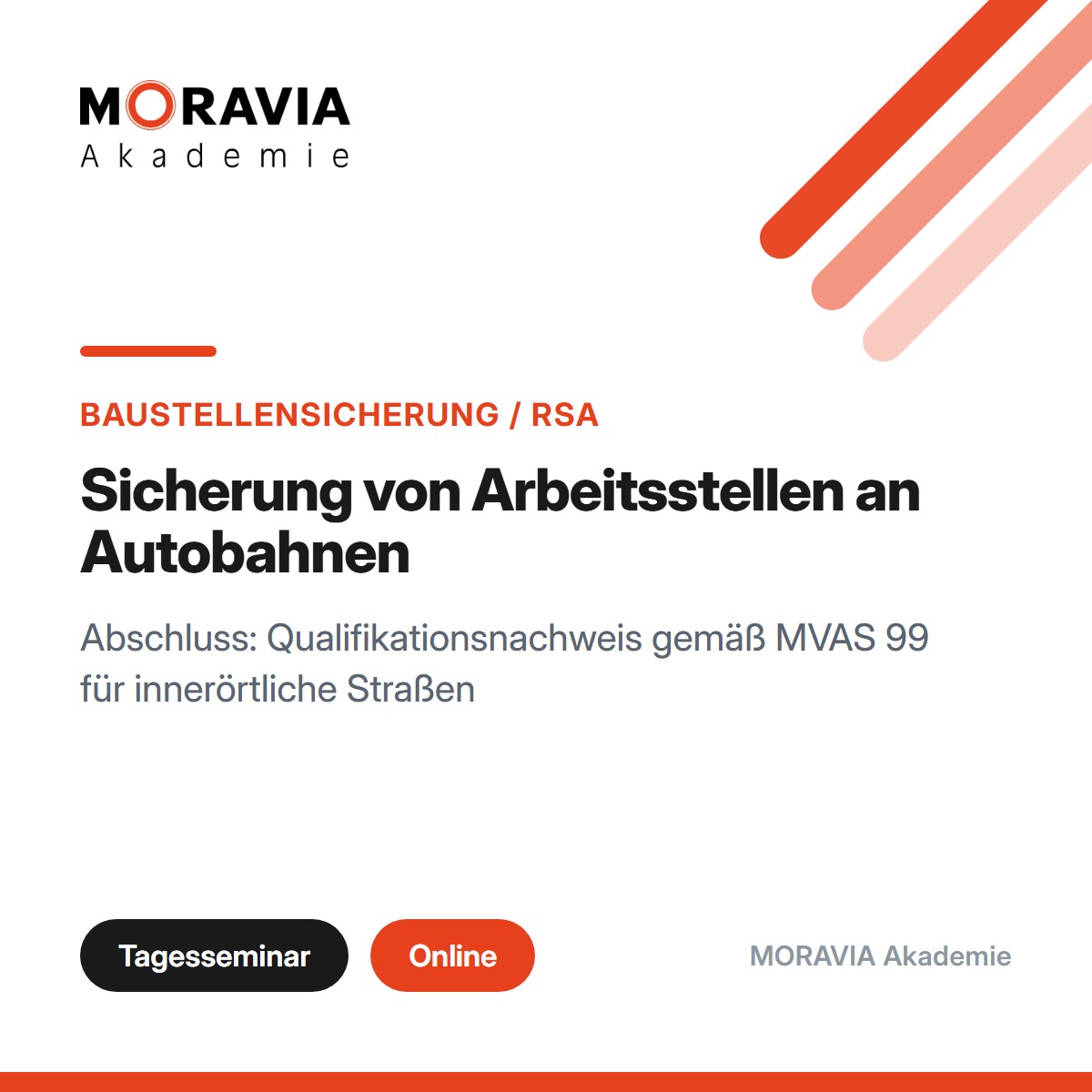 Sicherung von Arbeitsstellen an Autobahnen