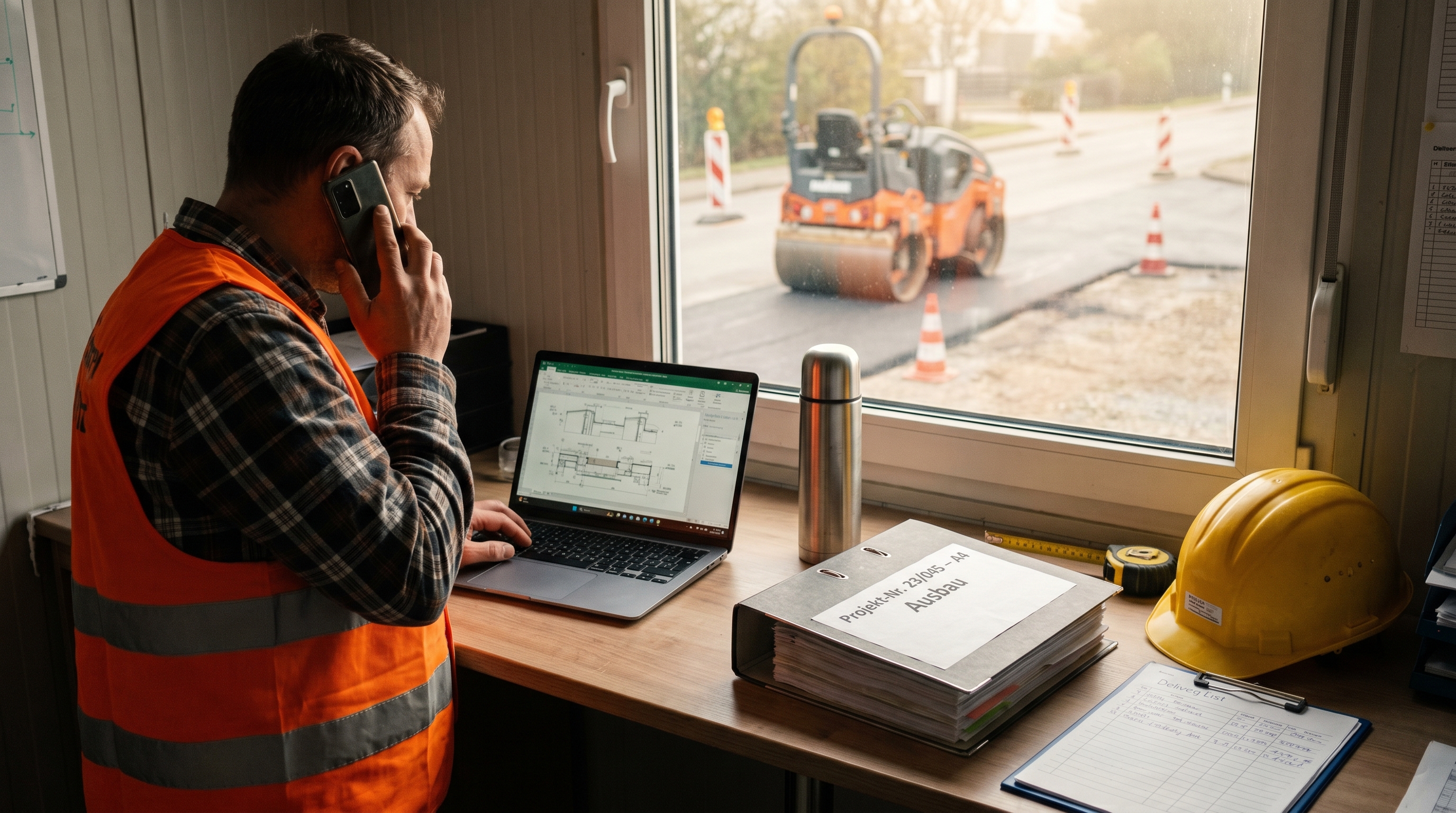 Materialeinkauf im Straßenbau: Wo der Vormittag eines Bauleiters eigentlich hingeht