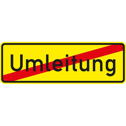 VZ 457.2, Ende der Umleitung