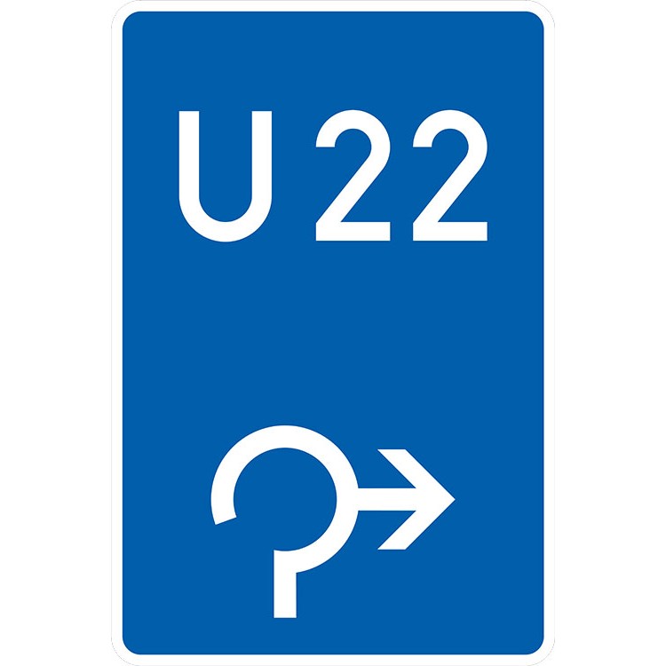 VZ 460-23, Bedarfsumleitung im Kreisverkehr rechts