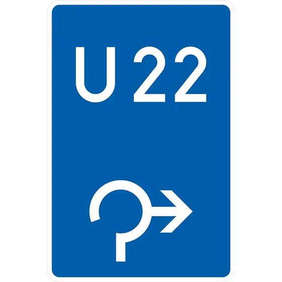 VZ 460-23, Bedarfsumleitung im Kreisverkehr rechts