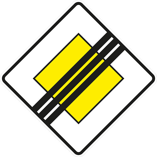 VZ 307, Ende der Vorfahrtstraße