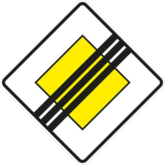 VZ 307, Ende der Vorfahrtstraße