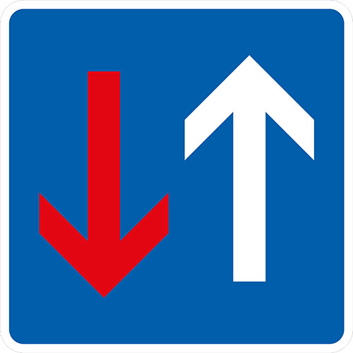 VZ 308, Vorrang vor dem Gegenverkehr