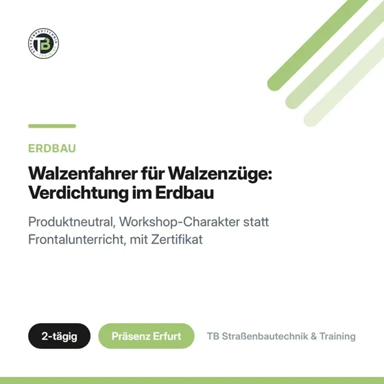 Walzenfahrer für Walzenzüge: Verdichtung im Erdbau
