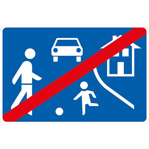 VZ 325.2, Ende eines verkehrsberuhigten Bereichs