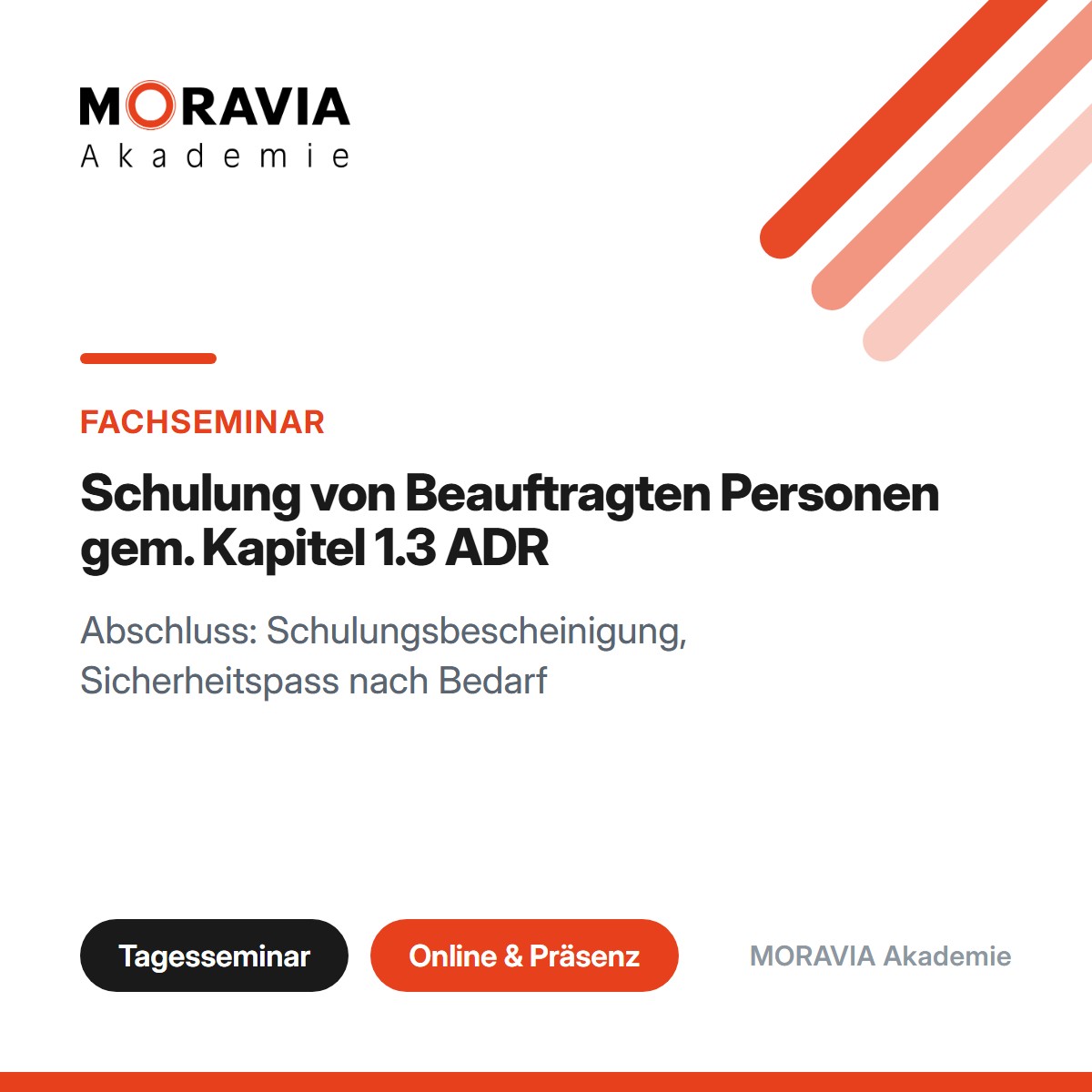 Schulung von Beauftragten Personen gem. Kapitel 1.3 ADR