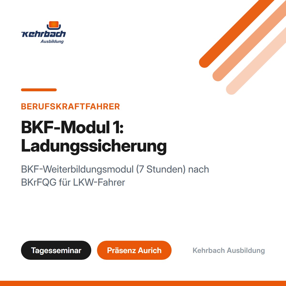 BKF-Modul 1: Ladungssicherung (LKW)