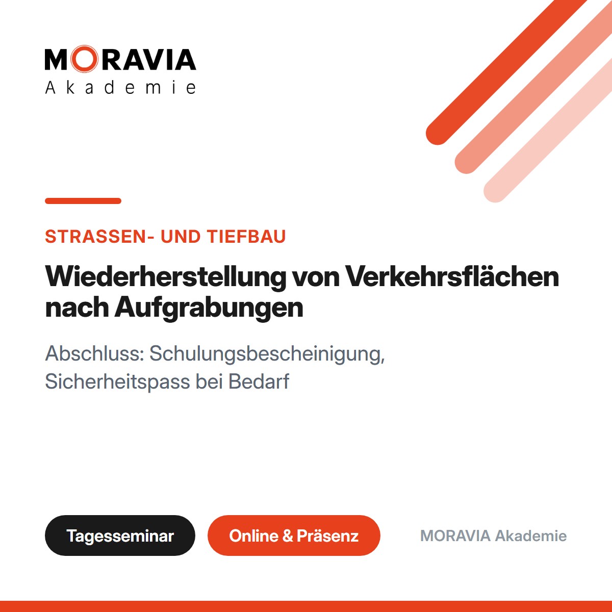 Wiederherstellung von Verkehrsflächen nach Aufgrabungen