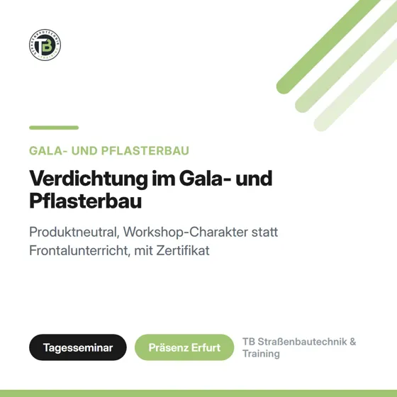 Verdichtung im Gala- und Pflasterbau