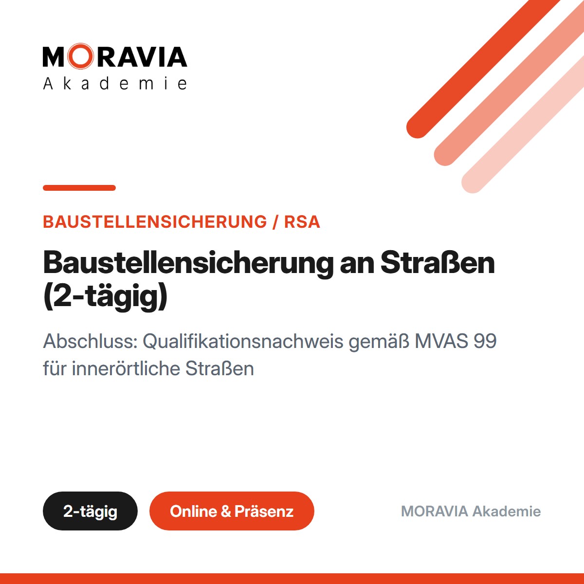 Baustellensicherung an Straßen (2-tägig)
